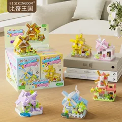 ComBo 6 Hộp Ngôi Nhà Cối Xay Gió Hoa Anh Đào - Đồ Chơi Ngôi Nhà Trang Trí Cho Bé