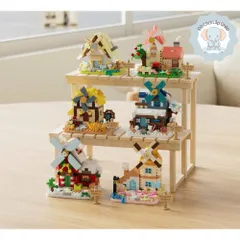 [Mẫu Mới] Đồ Chơi Lắp Ghép Ngôi Nhà Cối Xay Gió - Đồ Chơi Mini 3D Dễ Thương Cho Bé