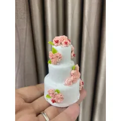 bánh kem 3 tầng mini bằng đất sét