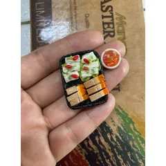 mô hình dĩa bánh hỏi heo quay mini bằng đất sét