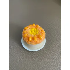 mô hình bánh trứng muối cỡ 3cm bằng đất sét