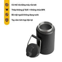 Bình Giữ Nhiệt RTIC Insulated Jug (1.8L) - Hàng Mỹ- Giữ Lạnh 24H (P137780)