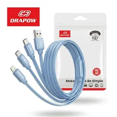 Dây cáp sạc 3 đầu DRAPOW CZ33 (L + C + M), sạc được iPhone 17 (P137357)