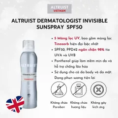 [HÀNG CHUẨN AUTH] Xịt Chống Nắng Altruist Invisible Sunspray SPF50 200ml (P136327)