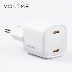 Củ sạc nhanh 30W VOLTME 2 cổng C+C (chân tròn) Revo 30 Duo (30W Dual-Port GaN Tech) (P135904)