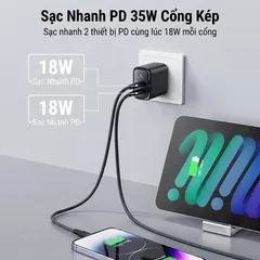 Củ sạc nhanh 35W VOLTME Revo 35 Duo (C+C) GaN – 2 Cổng USB-C | Sạc Nhanh PD 3.0 (P135480)