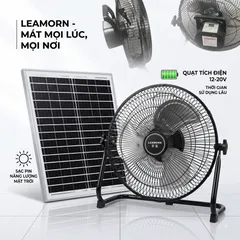 Quạt tích điện năng lượng mặt trời 12 inch LEAMORN / PD-108 (P134208)