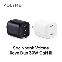 Củ Sạc Nhanh Voltme Revo Duo 30W GaN III | 2 Cổng Type-C Sạc Cùng Lúc (P133915)