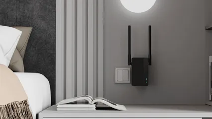 Bộ kích sóng WiFi 6 Rock Space AX1800 ( hàng Amazon Mỹ ) - có cổng LAN, phủ sóng nhà 140m2 (P133100)