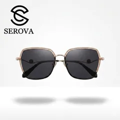 Kính râm cao cấp dành cho Nữ, chính hãng SEROVA SS9065 - C07, gọng mạ vàng, (P131321)