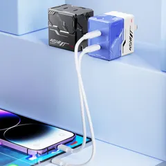 Củ sạc nhanh 40W WEKOME WP-U14, 2 cổng C, công nghệ GaN ( ko hộp ) (P129990)