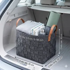 Túi nỉ đựng đồ trên xe hơi có thể gấp gọn / L0401-0140101 (P129367)