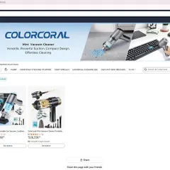 Máy hút bụi cầm tay 4 trong 1 COLORCORAL - VCM008 ( hàng Amazon Mỹ ) Hút, Thổi, Bơm, Hút Chân Không (P129083)