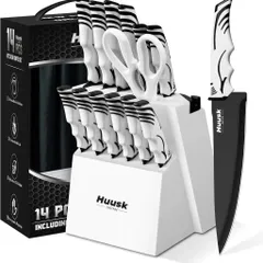 Bộ dao bếp 12 chiếc hãng HUUSK ( hàng Amazon Mỹ ) - ko gồm kéo & đế cắm dao (P128963)