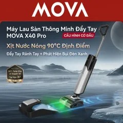 Máy hút bụi lau nhà XIAOMI Dreame Mova X40 Pro lau nước nóng 90°C, giặt & sấy khô giẻ (P128503)