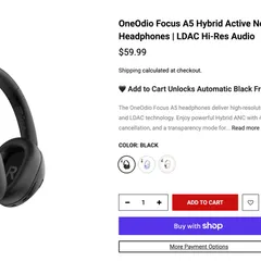 Tai nghe Headphone OneOdio Focus A5 Bluetooth 5.4 dùng cho DJ, chống ồn ANC. (P120717)