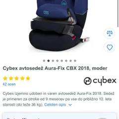 Ghế trẻ em ô tô hãng Cybex CBX (Đức), cho 9 tháng-12 tuổi, khoá iSOFIX, có thể tháo rời đệm Booster (P120146)