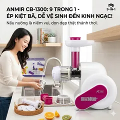 Máy ép chậm trục ngang 9 trong 1 ANMIR CB-1300 - hộp xấu (P117193)