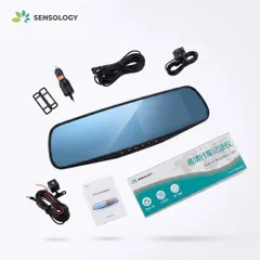 Camera hành trình Gương chiếu hậu, có cam lùi hãng SENSOLOGY CC20D ( ko pin) (P112537)