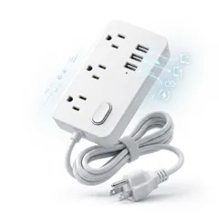 Ổ điện đa năng ECS-US005, 3 ổ 220V + 3 cổng USB-A ( không hộp) (P109079)