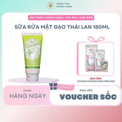 Sữa rửa mặt gạo Thái Lan 180ml cho dưỡng da Skincare