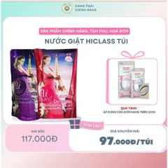 SÉT 3 GÓI NƯỚC GIẶT HICLASS TÚI - Làm sạch quần áo hiệu quả, bảo vệ màu vải, hương thơm dịu nhẹ thơm mát suốt cả ngày.
