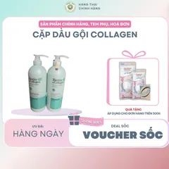 Cặp dầu gội Collagen 1000ml dùng trong salon tóc Nữ Women