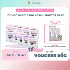 Combo 10 gói băng vệ sinh Doctor Care hàng ngày 20 miếng
