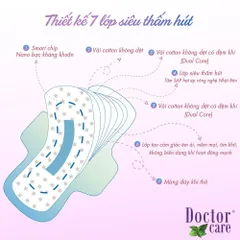 Combo 10 gói Băng vệ sinh Doctor care thảo dược Ban ngày 8 miếng thảo dược tự nhiên an toàn sức khoẻ