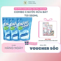 COMBO 3 GÓI NƯỚC RỬA BÁT LIPON F 550ML