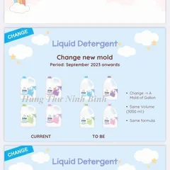 NƯỚC GIẶT DNEE 3L  - Hương thơm nhẹ nhàng mát dịu giúp quần áo bé yêu luôn thơm tho cả ngày