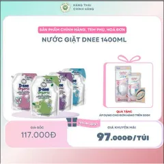 NƯỚC GIẶT DNEE 1400ML - Hương thơm nhẹ nhàng mát dịu giúp quần áo bé yêu luôn thơm tho cả ngày.