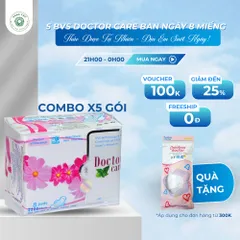 [COMBO 5 GÓI] Băng vệ sinh thảo dược DOCTOR CARE ban ngày - hương bạc hà, siêu thấm hút, khô thoáng, an toàn sử dụng