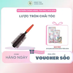 LƯỢC TRÒN SẤY TÓC TẠO KIỂU - lược chải tóc đầu tròn mái gỡ rối, có thể tạo kiểu cho tóc khô và ướt- Uốn Tóc Đa Năng Tiện