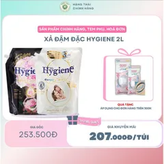 NƯỚC XẢ VẢI HYGIENE 2L Giúp quần áo bền lâu, mềm mại hơn, phù hợp cả cho da nhạy cảm, lưu giữ hương thơm