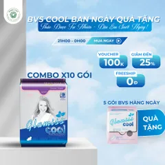[COMBO 10 GÓI BAN NGÀY TẶNG 5 GÓI HÀNG NGÀY] Băng vệ sinh thảo dược GLAMISS COOL-hương bạc hà, siêu thấm hút, khô thoáng