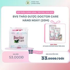 COMBO 3 Băng vệ sinh thảo dược DOCTOR CARE hàng ngày, siêu mỏng nhẹ, khô thoáng, an toàn có mùi thơm nhẹ [20 miếng]