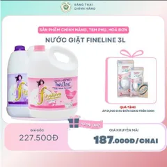 NƯỚC GIẶT FINELINE 3L - Giặt sạch vết bẩn không gây kích ứng làn da, bảo vệ từng thớ vải, chống nhăn