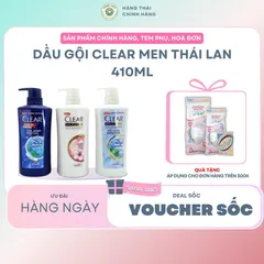 Dầu gội Clear Men Thái Lan 410ml bạc hà mát lạnh dành cho da gàu ngứa
