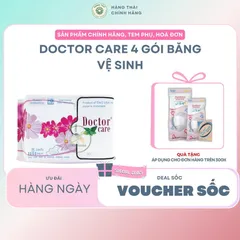 5 GÓI Băng vệ sinh Doctor care Ban Ngày TẶNG 4 gói GIẤY ĂN Slisoft siêu dai