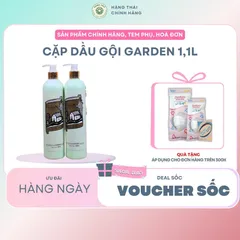DẦU GỘI XẢ GARDEN 1100L - Dưỡng tóc mềm mượt, phục hồi hư tổn, giảm gãy rụng, hương thơm tự nhiên, chăm sóc toàn diện