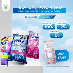 XÀ PHÒNG PAO 4.5KG - Loại bỏ các chất bụi bẩn và các vết ố lâu ngày trên quần áo, hương thơm dịu nhẹ