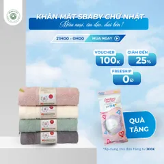 Khăn mặt cao cấp SBaby VN chống khuẩn không mẫn cảm với da