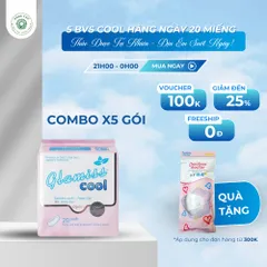 5 gói Băng vệ sinh GLAMISS COOL hàng ngày 20 miếng