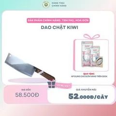 Dao chặt xương KiWi mã 976 loại tốt, nặng, từ thép nguyên khối cao cấp không gỉ, siêu bén, cán gỗ dày an toàn, siêu bền