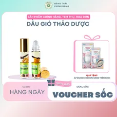 DẦU GIÓ THẢO DƯỢC (trị ngạt mủi, sổ mủi tức thì ) (sâm, long não, khuynh diệp bạc hà ) -  hiệu quả giúp thông mũi