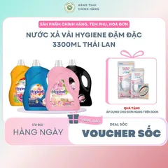 Nước Xả Vải Hygiene Đậm Đặc 3300ml Thái Lan, Lưu Hương Bền Lâu, Làm Mềm Quần Áo - Hùng Thư Thái Lan