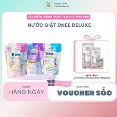 Nước giặt Dnee Deluxe cao cấp phù hợp cho quần áo cả gia đình, nội địa thái cho bé 1100ml - chính hãng, siêu đậm đặc