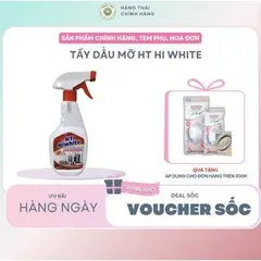 Chai xịt tẩy dầu mỡ nhà bếp HT HI WHITE Tẩy dầu mỡ, vết bẩn cứng đầu đa năng