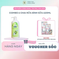 COMBO 6 CHAI RỬA BÌNH SỮA 620ML